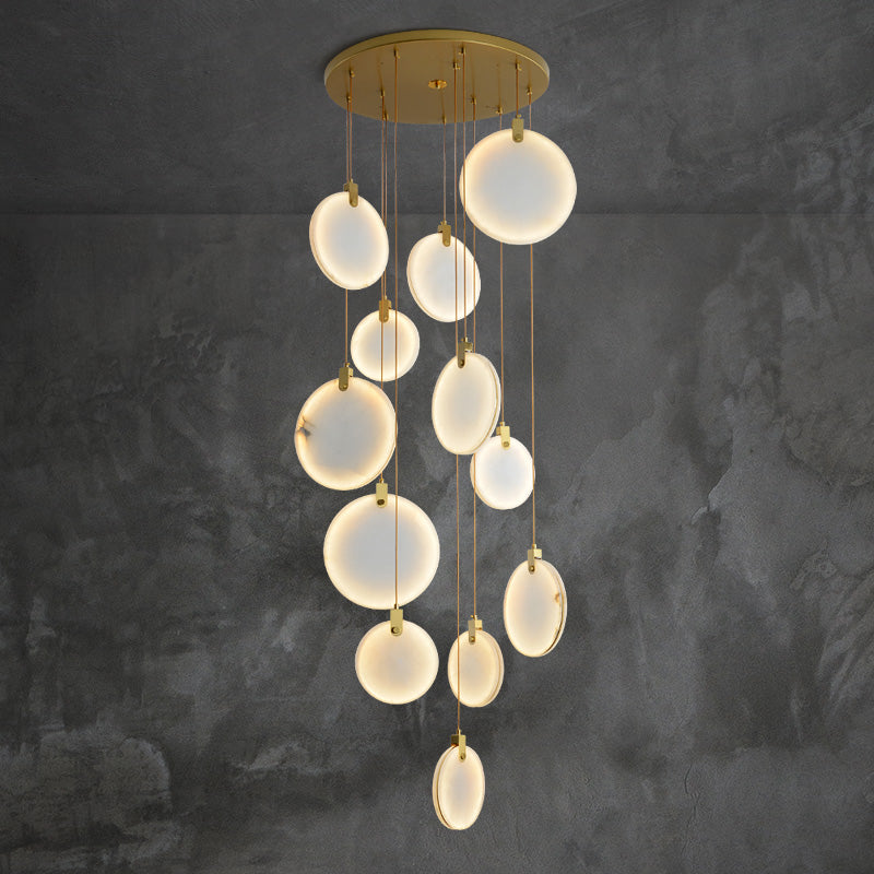 Marble Lorry disc Round Chandelier For Loft