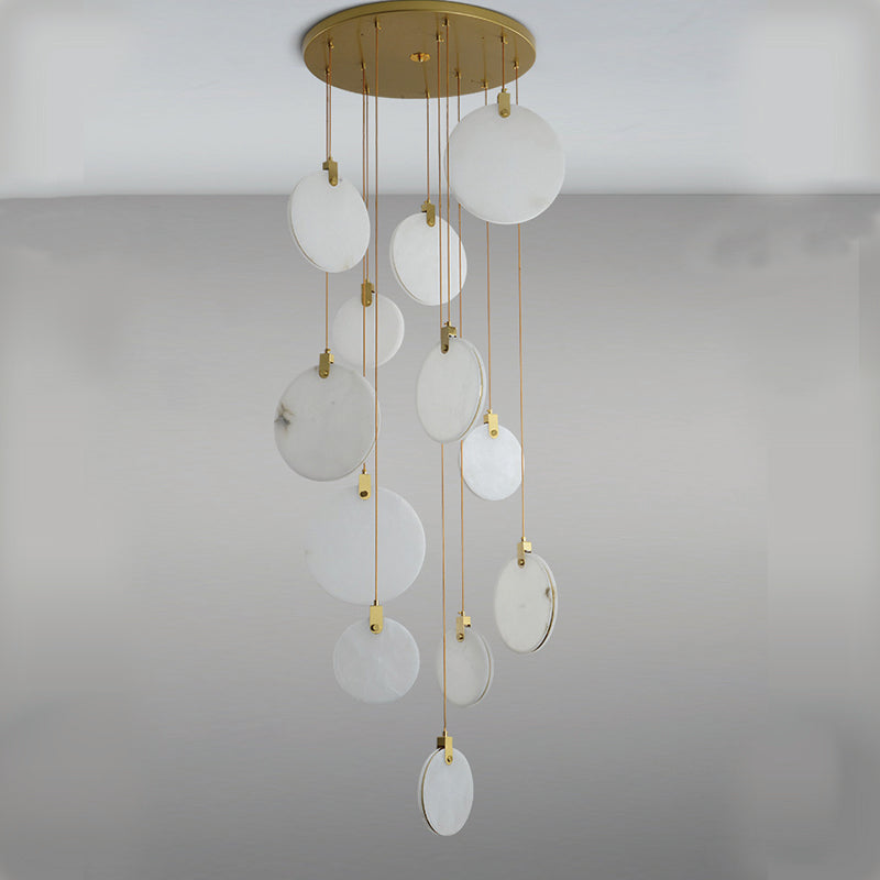 Marble Lorry disc Round Chandelier For Loft