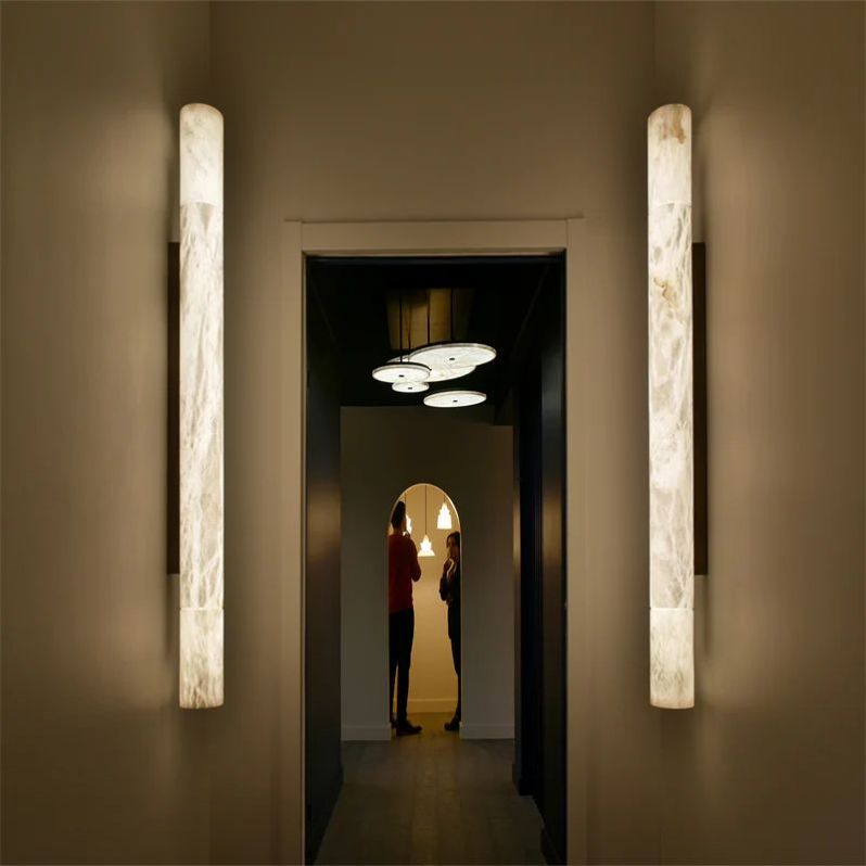Grandeur Alabaster Linear Hallway Sconce Light For Living Room