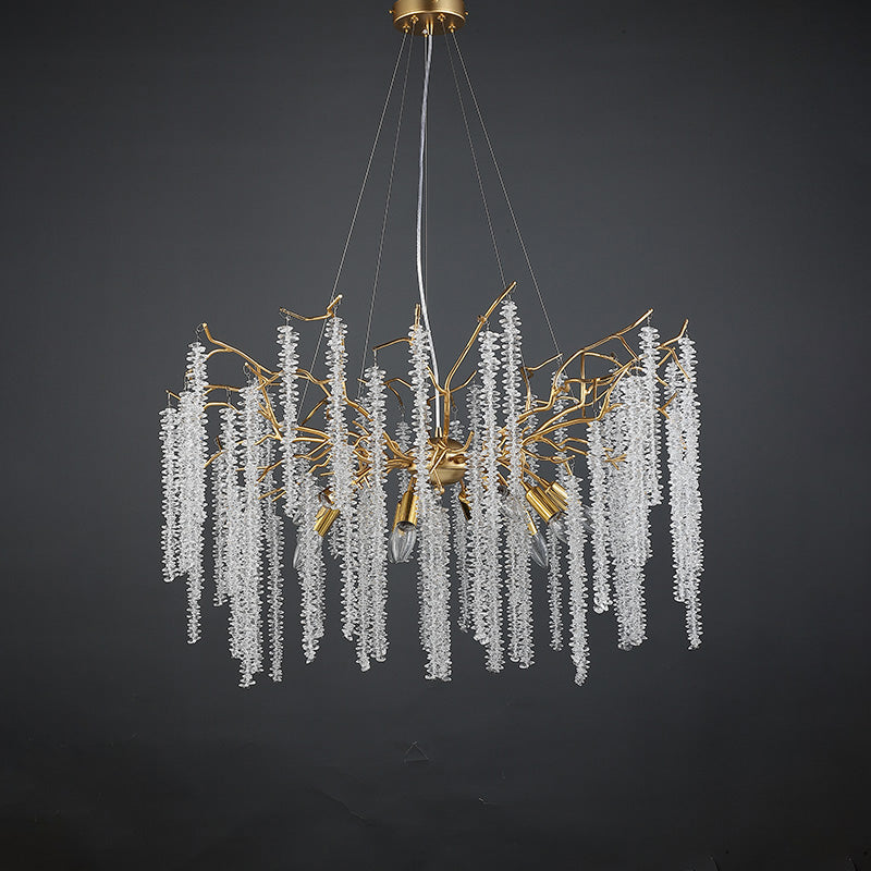 Gold Crystal Tree Branch Chandeliers Lighting 31.5"D