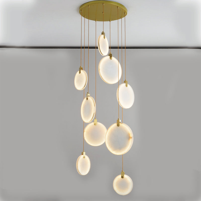 Marble Lorry disc Round Chandelier For Loft