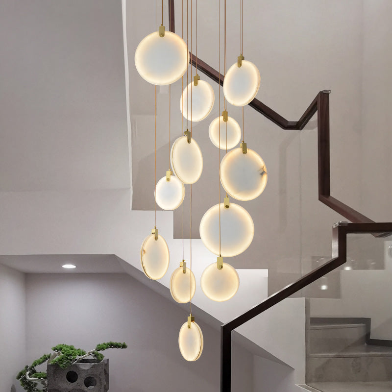 Marble Lorry disc Round Chandelier For Loft