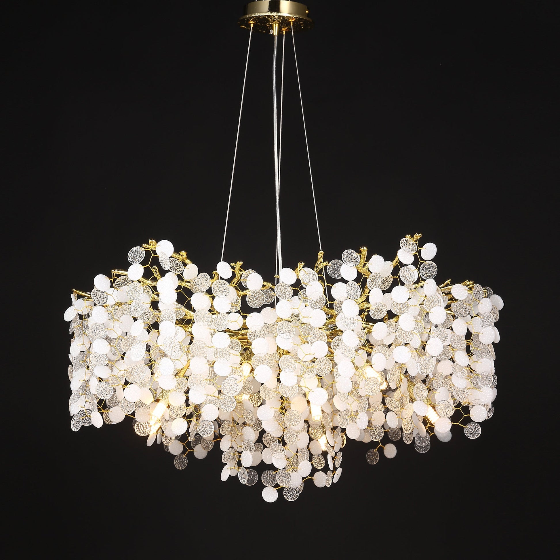 Flavia Oval Gold Clear Crystal Branch...