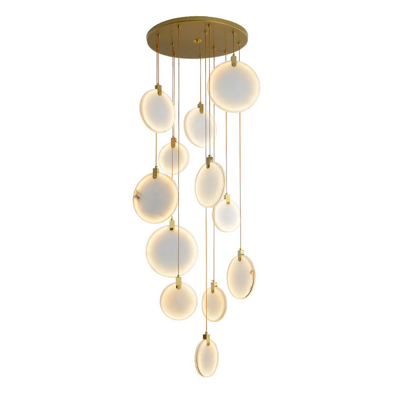 Marble Lorry disc Round Chandelier For Loft
