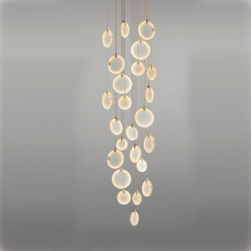 Marble Lorry disc Round Chandelier For Loft