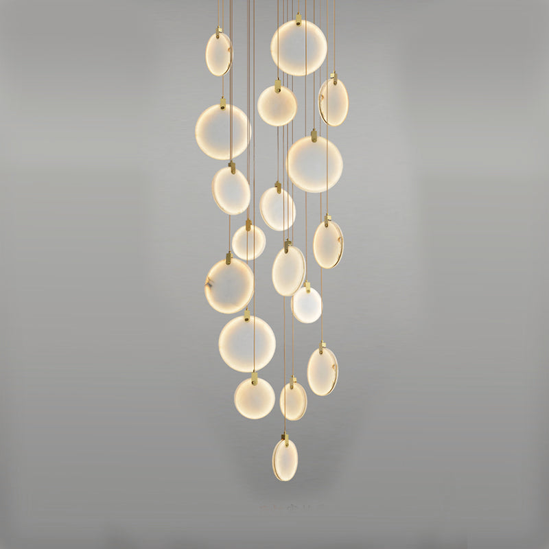 Marble Lorry disc Round Chandelier For Loft