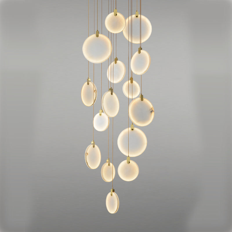Marble Lorry disc Round Chandelier For Loft