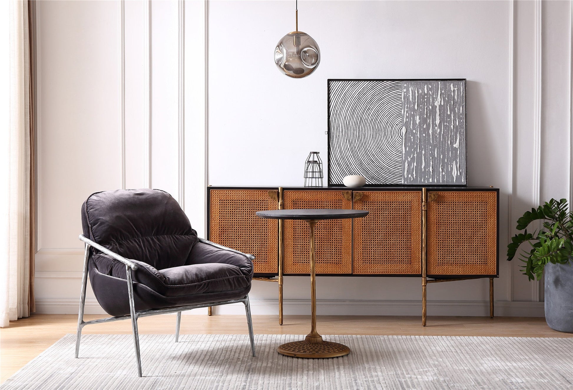 TADEUSZ ANTIQUE STYLE CASUAl LEATHER ARMCHAIR