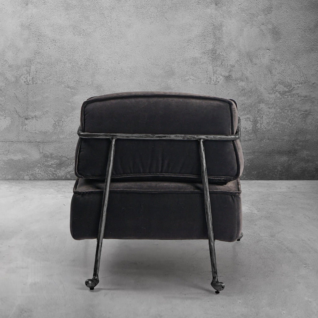Thaddeus Gray Velvet Armchair