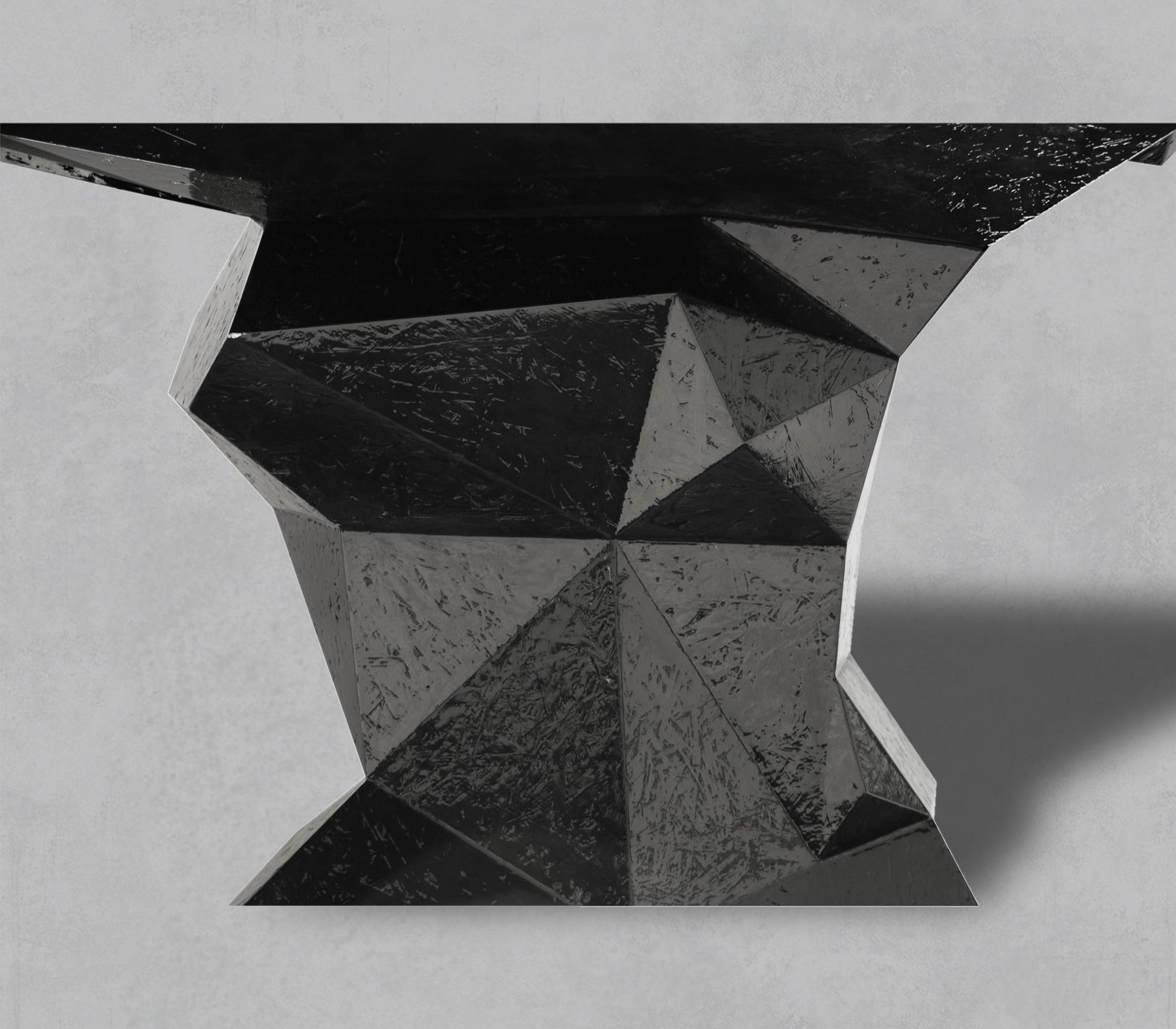 Geometric Solid Wood Dining Table