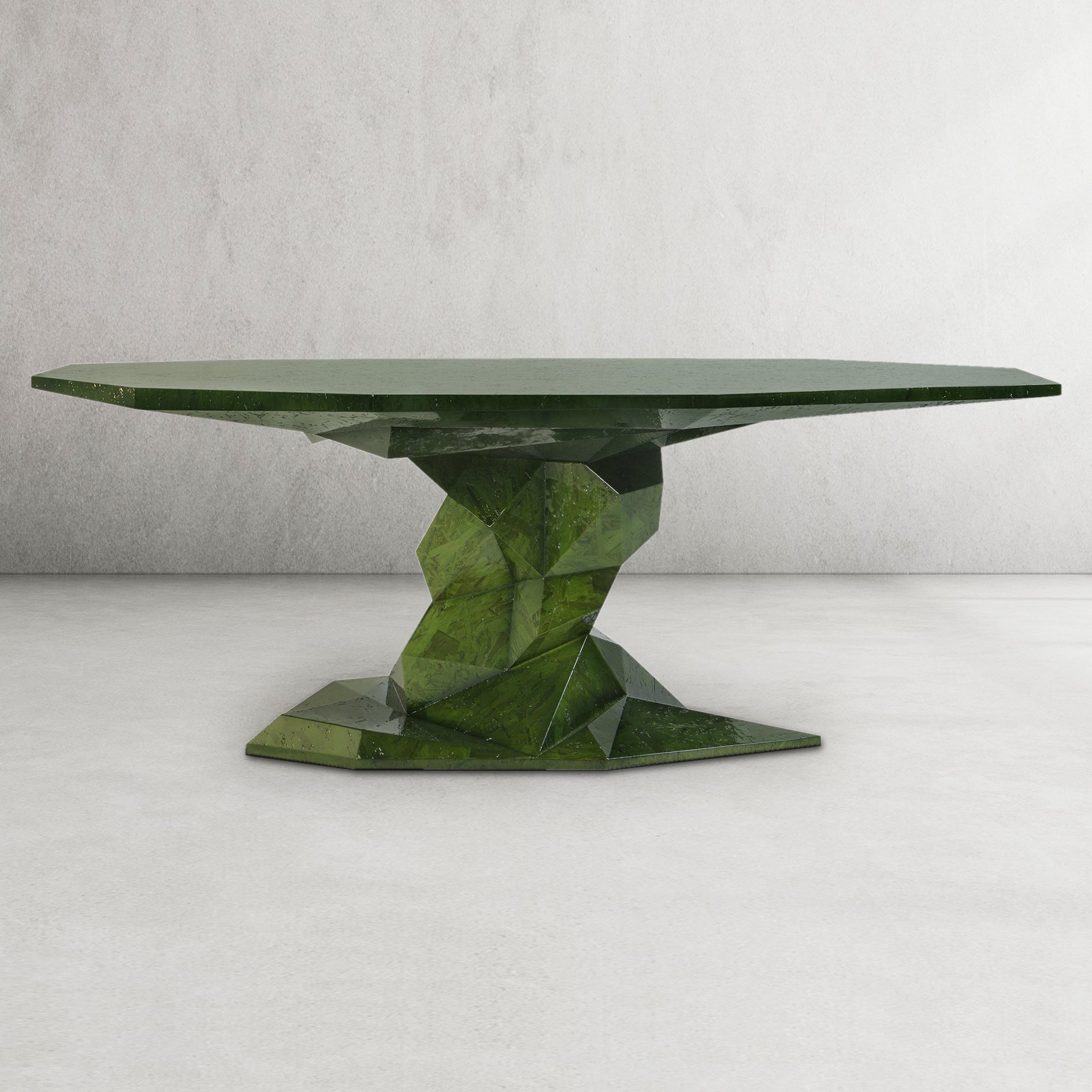 Geometric Solid Wood Dining Table