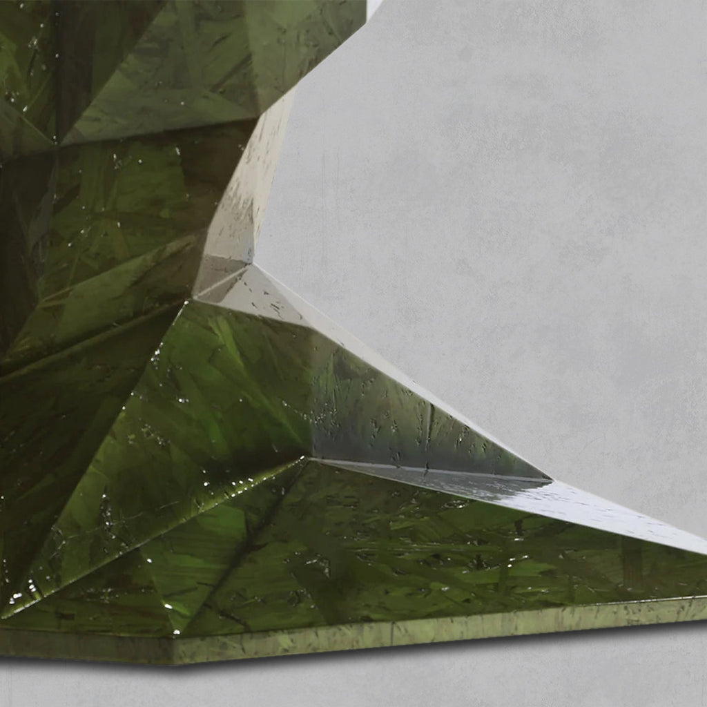 Geometric Solid Wood Dining Table