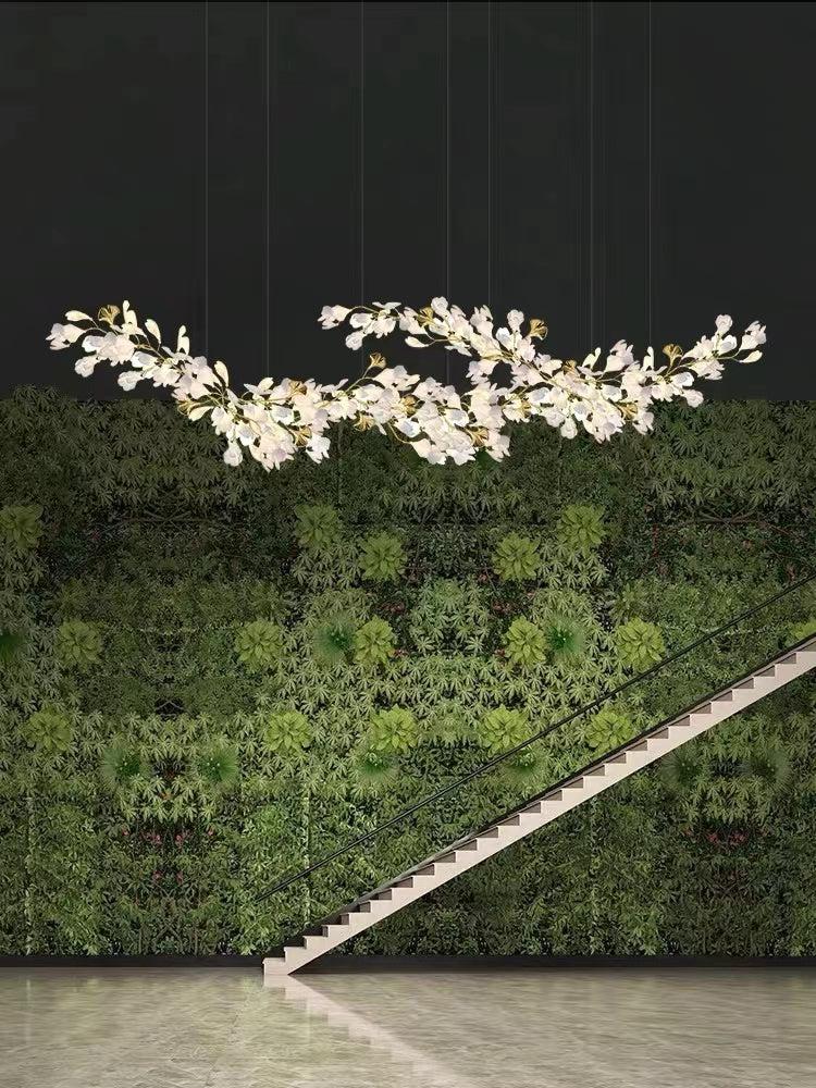 Porcelain Linear Gold Chandelier