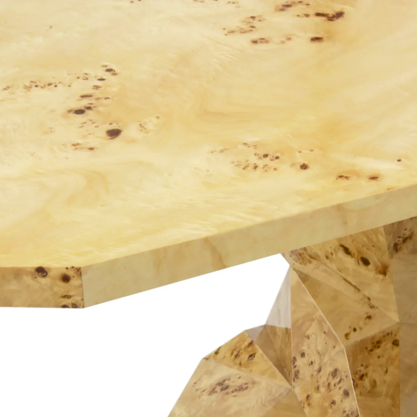 Geometric Solid Wood Dining Table