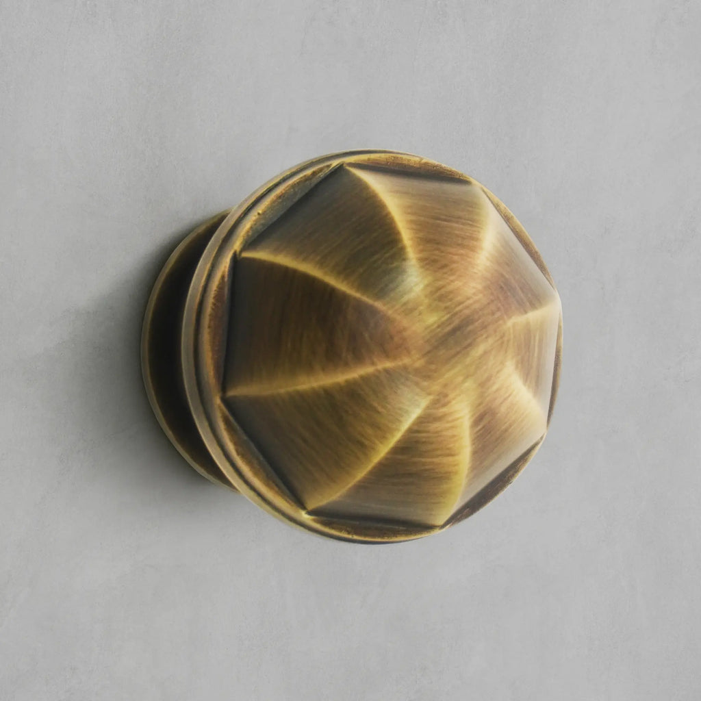 Octagon Drawer Pull Brass Knobs