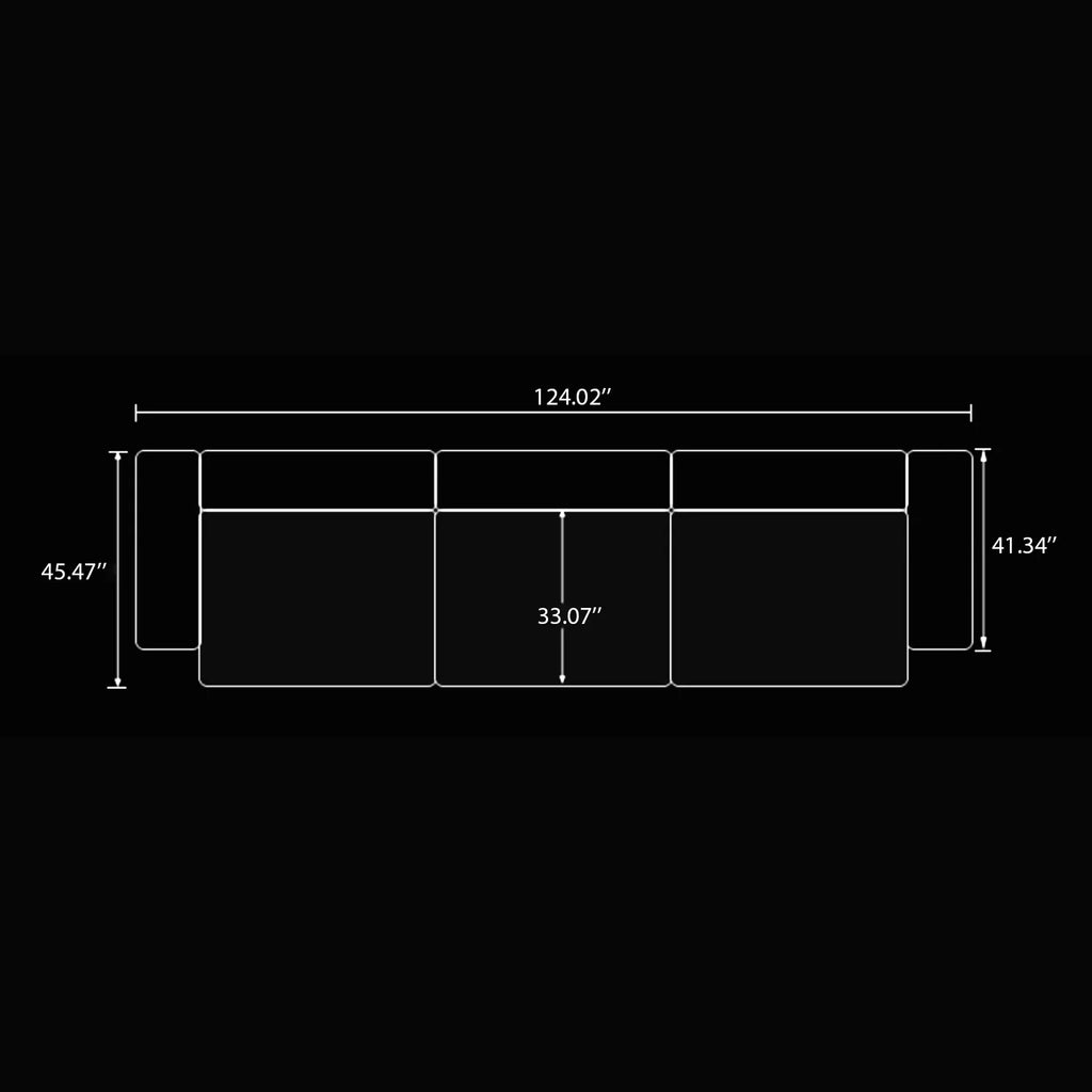 Italian Minimalist Corduroy Sofa