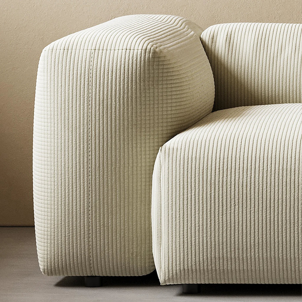 Italian Minimalist Corduroy Sofa