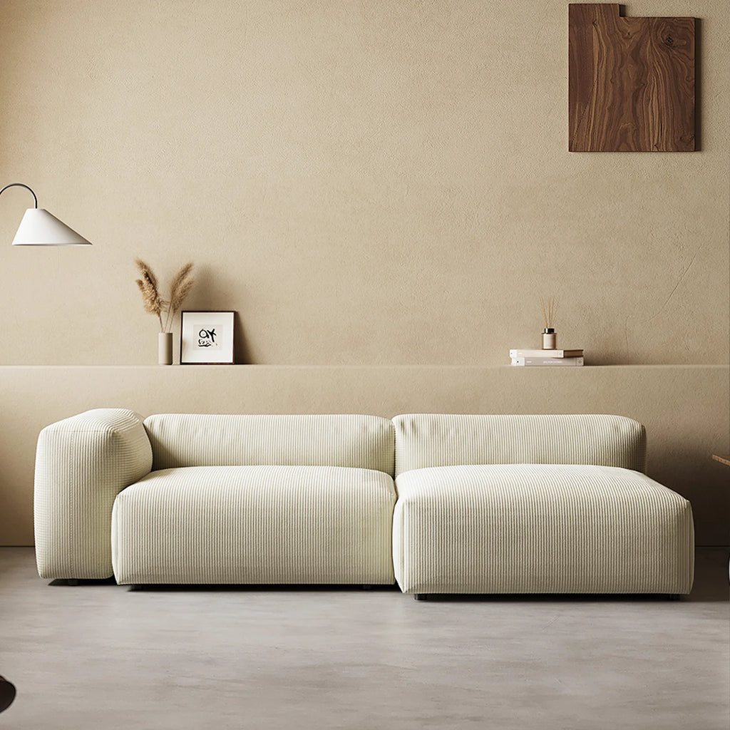 Italian Minimalist Corduroy Sofa