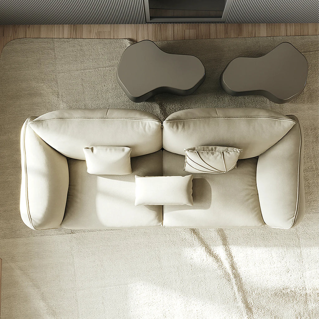 Minimalist Stainless Steel Frame Fabric Sofa – Scuethyee