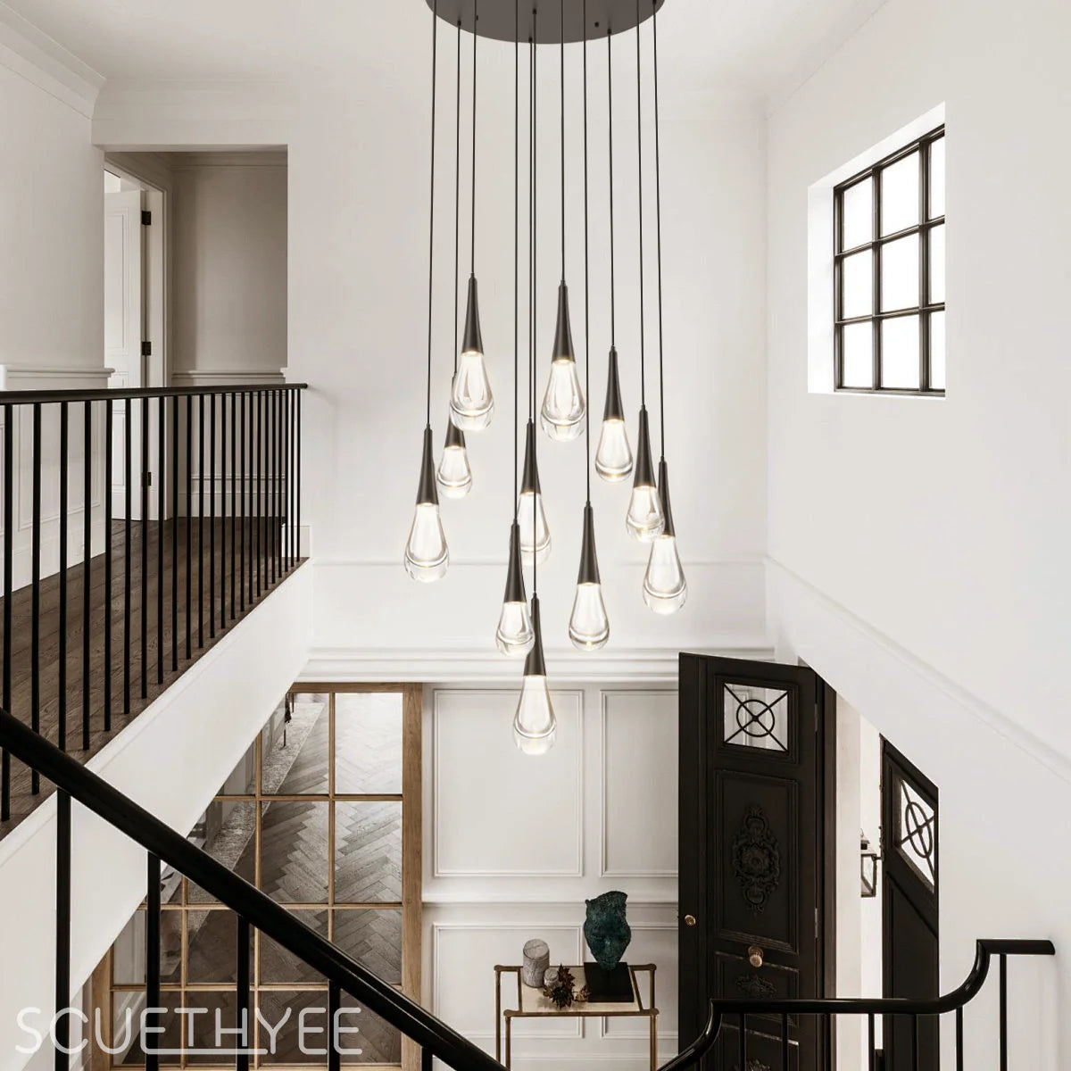 Rain 11-Light Chandelier Pendant For Living room Family room Dining Room Bedroom