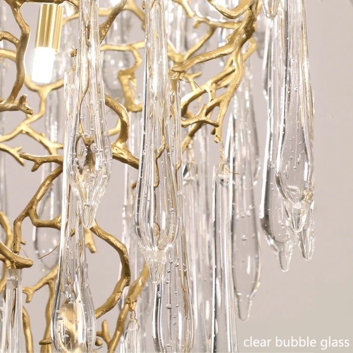Amboise Crystal Droplet Branch Staircase Chandelier